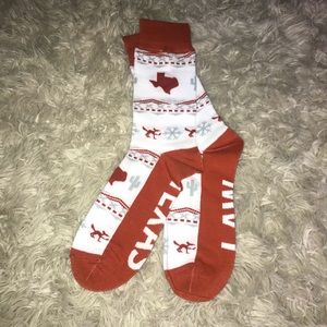 Christmas Longhorns sock